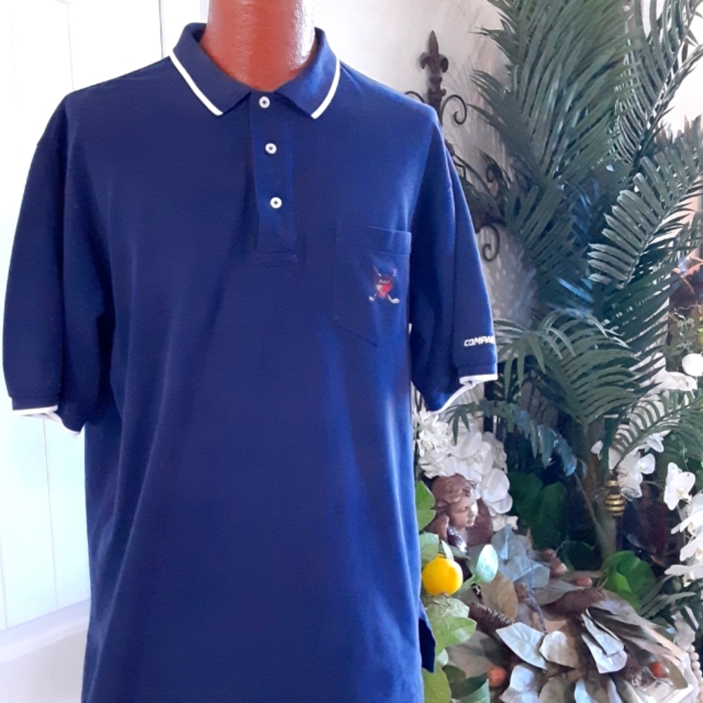 POLO GOLF,  Cotton,  Tacking Twill Embroidered Golf Polo,  Size XL